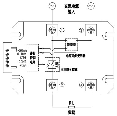 首页 > 产品展示             调压器内部①②端为可控硅电路,分为